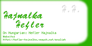 hajnalka hefler business card